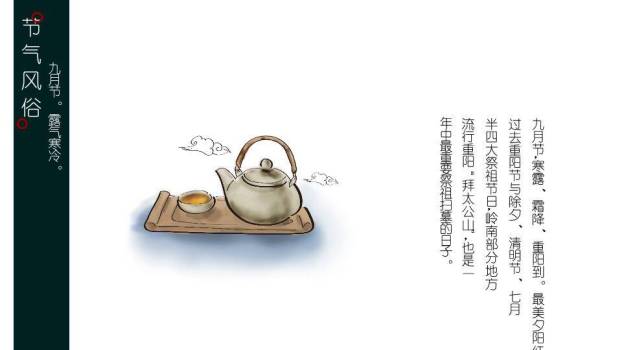 寒露节气露珠静谧PPT模板4