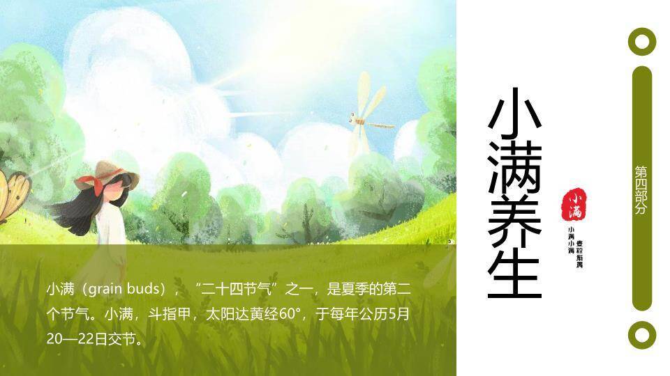 小满节气农耕田园PPT模板8