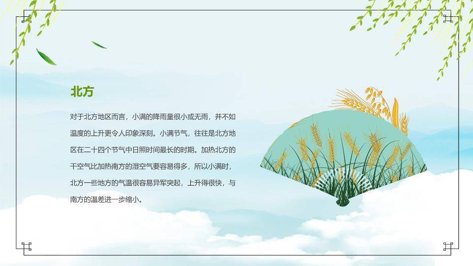 小满节气绿野诗情PPT模板1