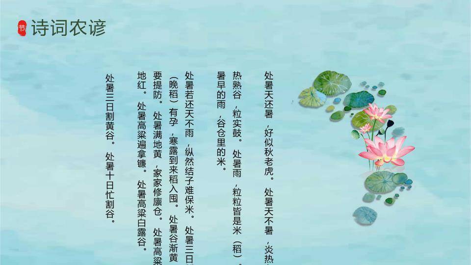 处暑节气风铃蜻蜓PPT模板9