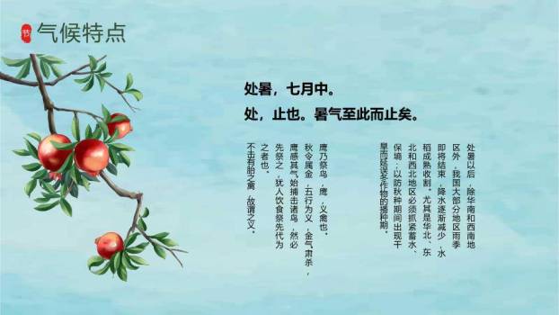 处暑节气风铃蜻蜓PPT模板1