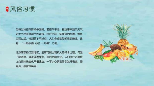 处暑节气风铃蜻蜓PPT模板4