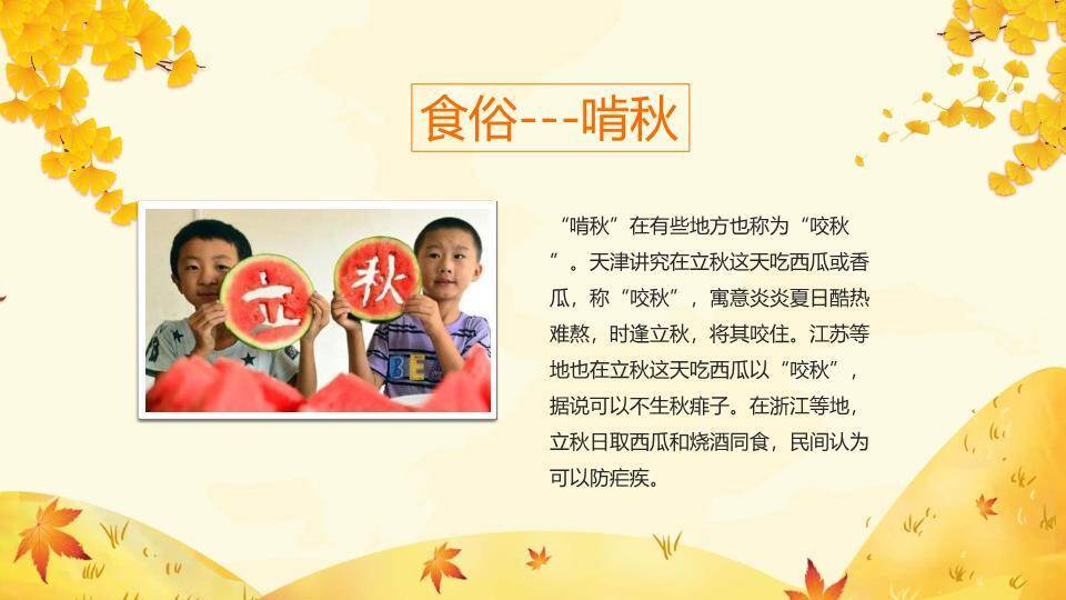 立秋节气金秋画卷PPT模板2