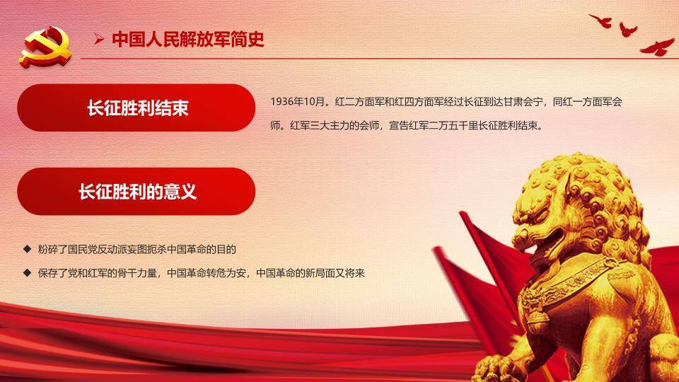 八一建军节庆典PPT模板9