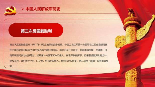 八一建军节庆典PPT模板4