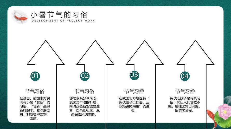 小暑节气荷塘雅韵PPT模板8