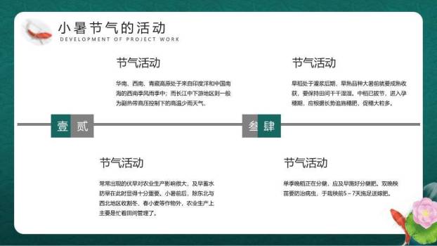 小暑节气荷塘雅韵PPT模板4