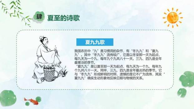 夏至节气荷塘垂钓PPT模板9