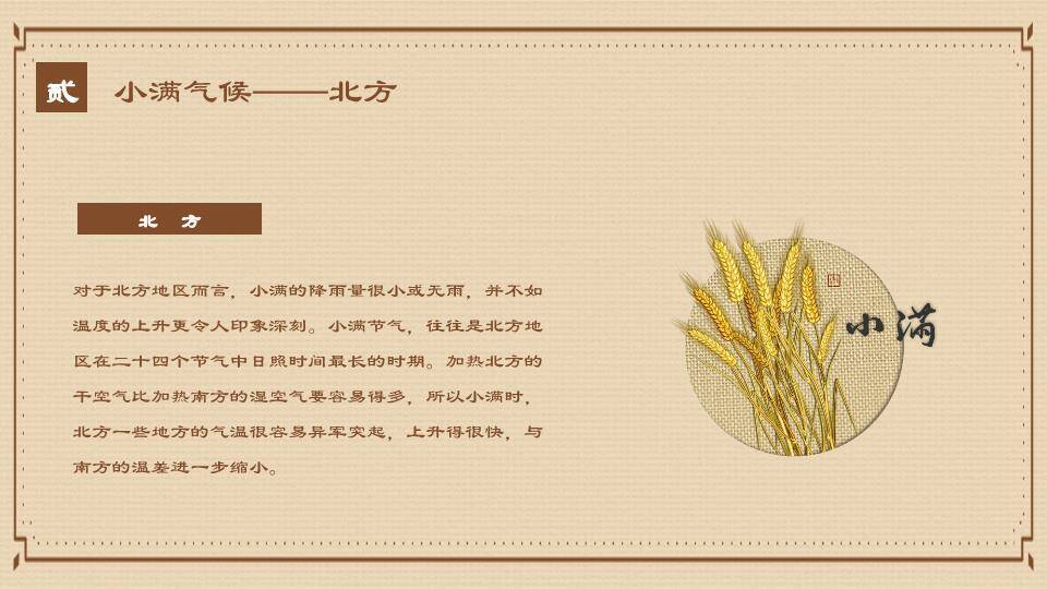 小满节气麦穗雅韵PPT模板1