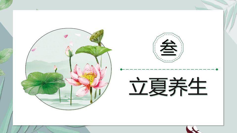 立夏节气田园少女PPT模板5