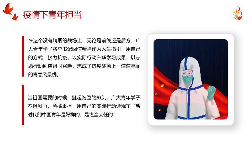 热血青春五四青年节PPT模板5