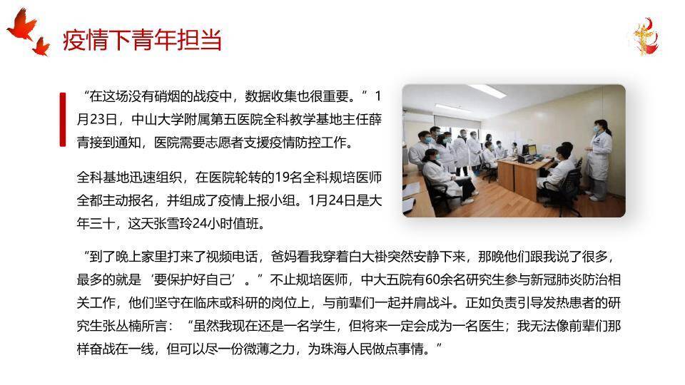 热血青春五四青年节PPT模板7