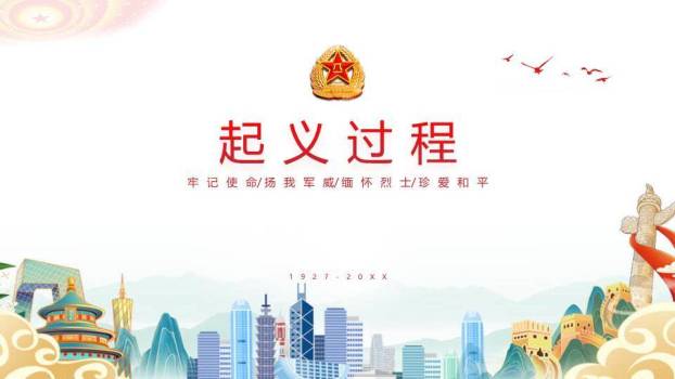 铁血铸军魂建军节PPT模板1