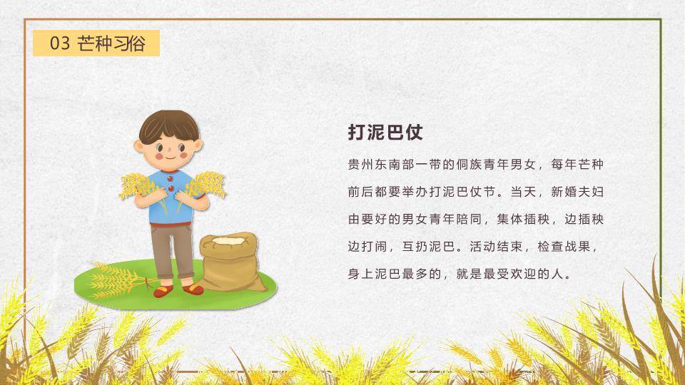 芒种节气丰收田园PPT模板7