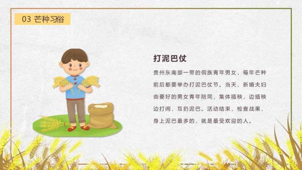 芒种节气丰收田园PPT模板7