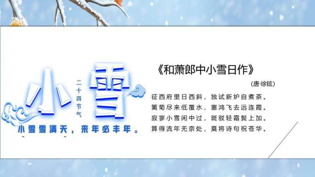 小雪节气雪人之旅PPT模板9