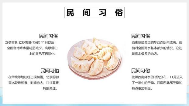 立冬节气鹤舞雪原PPT模板2