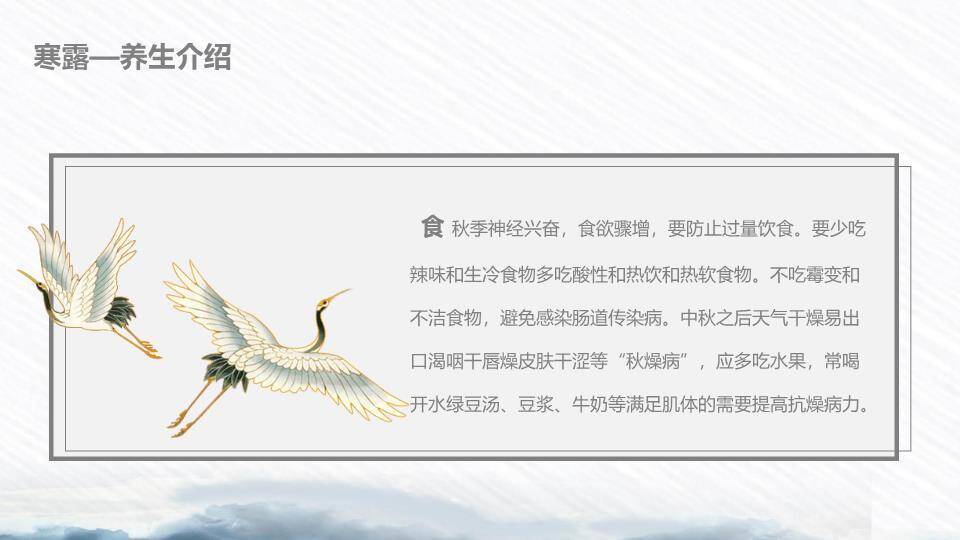 寒露节气荷塘清露PPT模板2