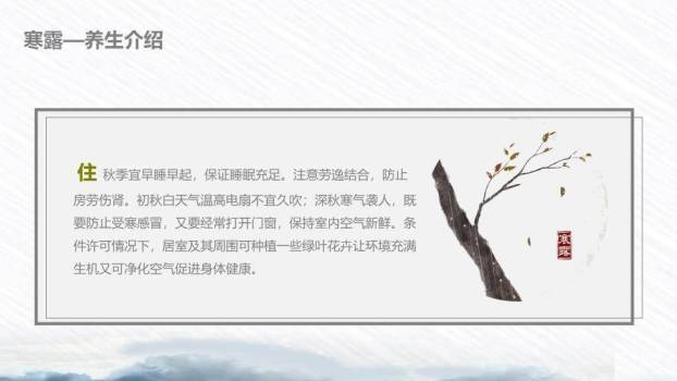 寒露节气荷塘清露PPT模板3