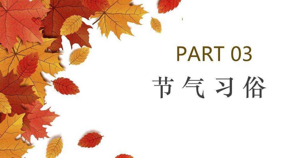 秋分节气书法展示PPT模板3