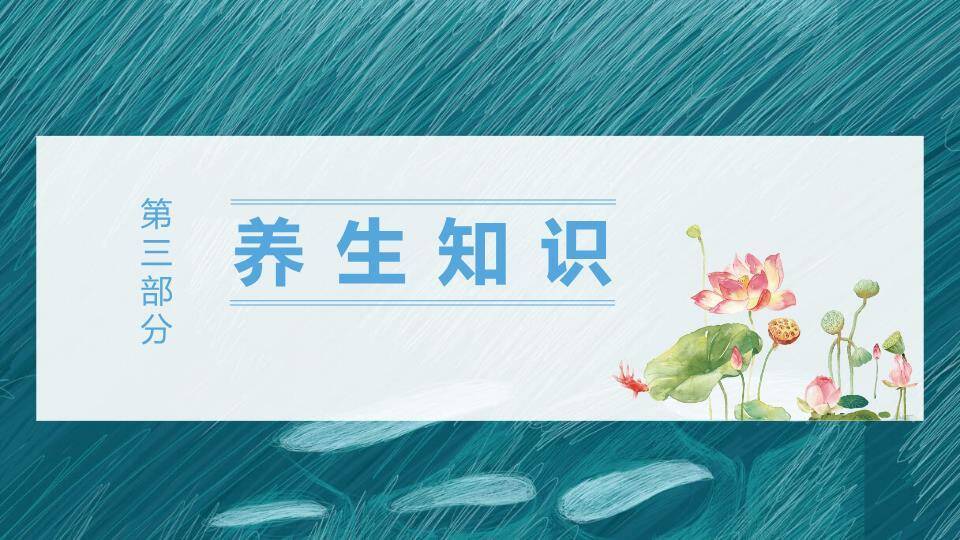 大暑节气水墨荷花PPT模板3