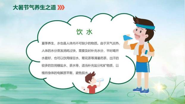 大暑你好夏天生态风PPT模板9