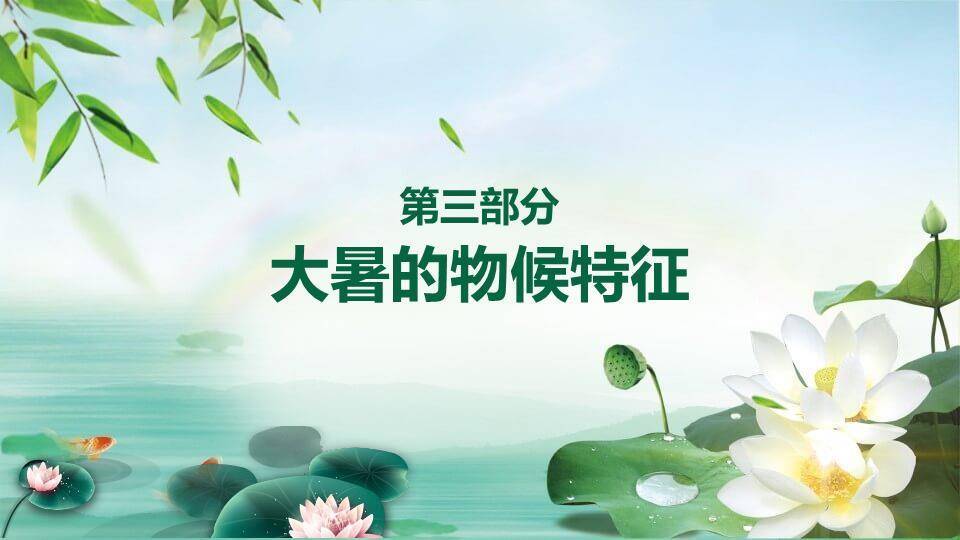 大暑你好夏天生态风PPT模板2