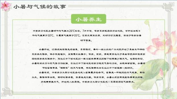 夏至节气荷上童趣PPT模板8