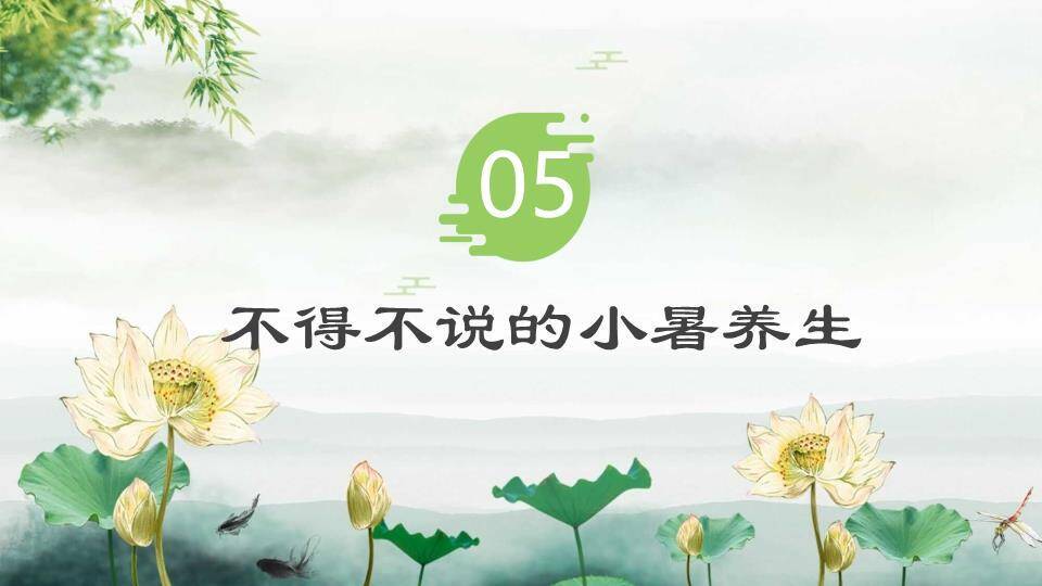 夏至节气荷上童趣PPT模板9