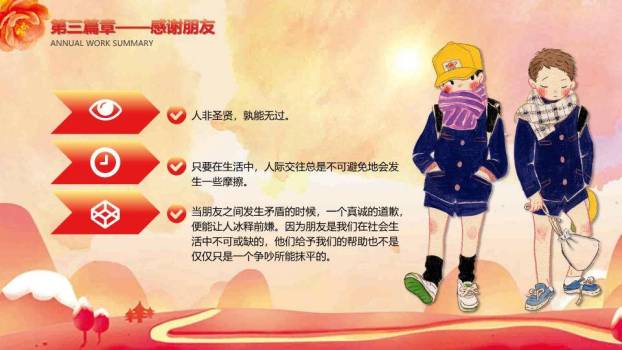 感恩有你温暖同行PPT模板7