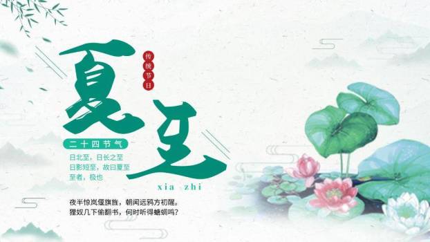 夏至节气万物繁茂PPT模板0