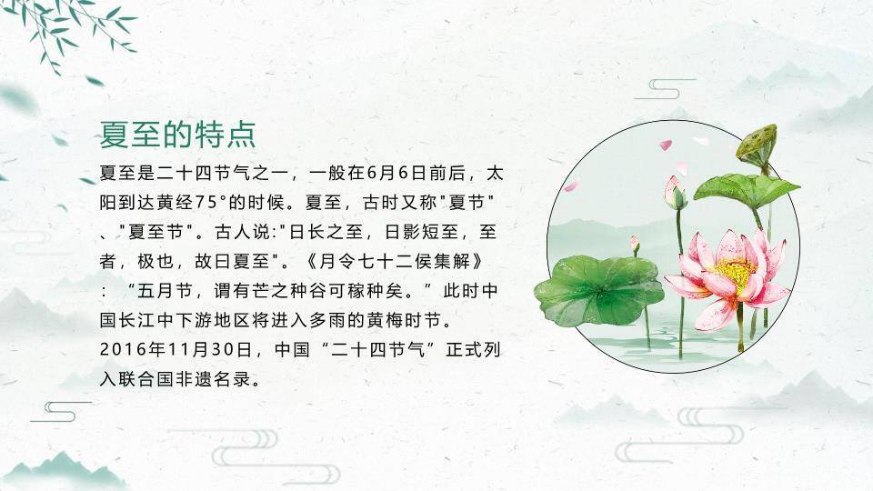 夏至节气万物繁茂PPT模板6