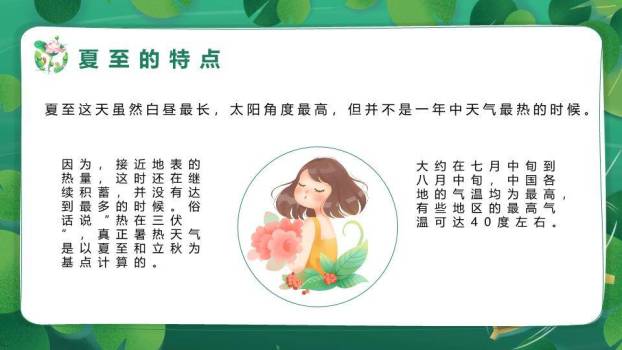 夏至节气荷塘泛舟PPT模板1