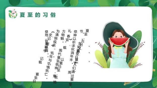 夏至节气荷塘泛舟PPT模板6
