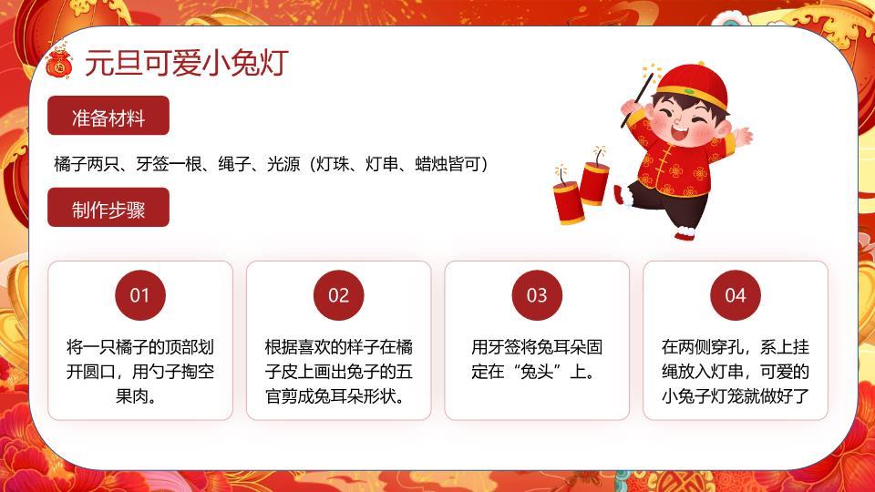 鎏金舞狮马到成功商务PPT模板9