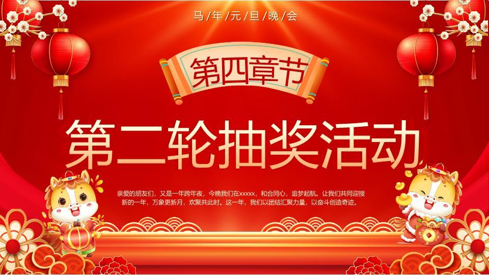 骏彩流光元旦晚会舞台PPT模板3