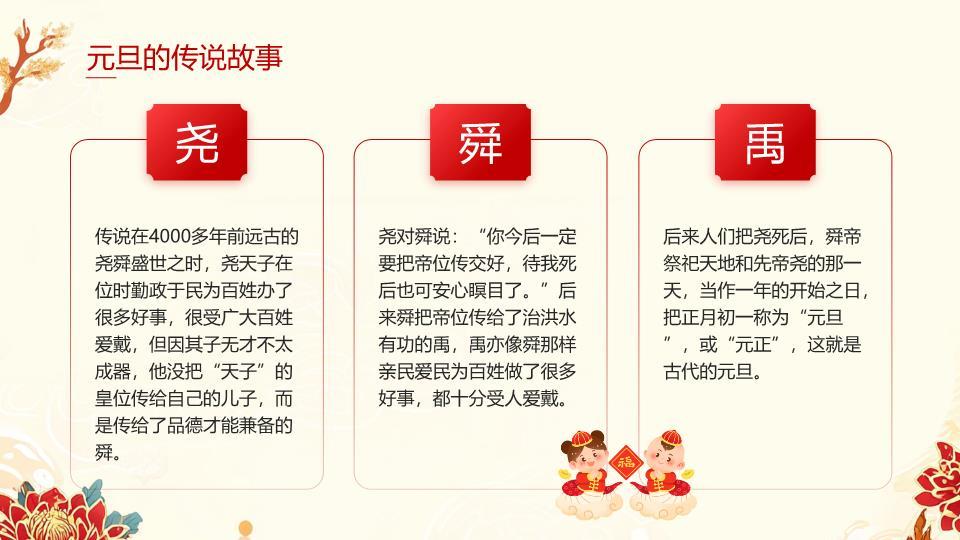 手绘骏马元旦知识启蒙PPT模板2