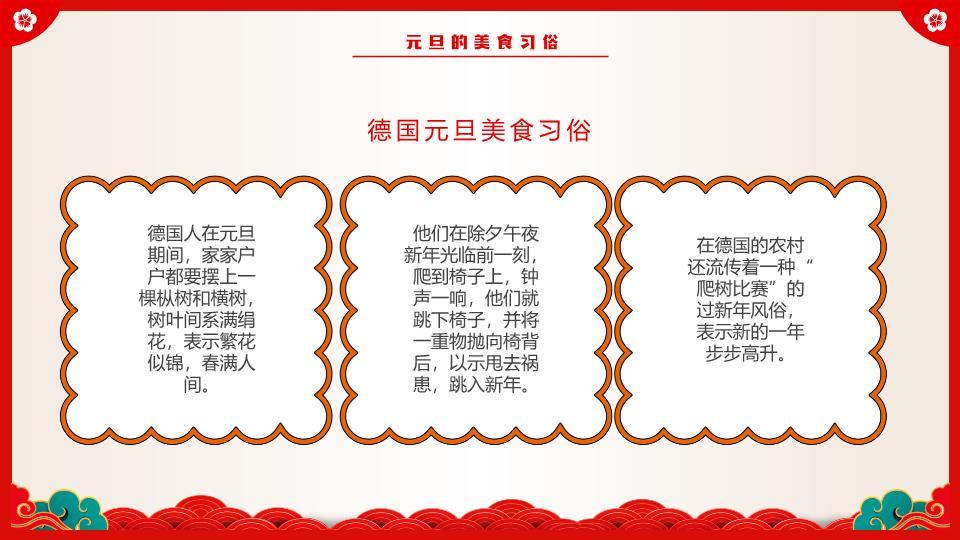 马尔克创意混搭马年元旦班会PPT模板7