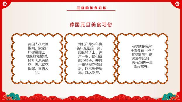 马尔克创意混搭马年元旦班会PPT模板7