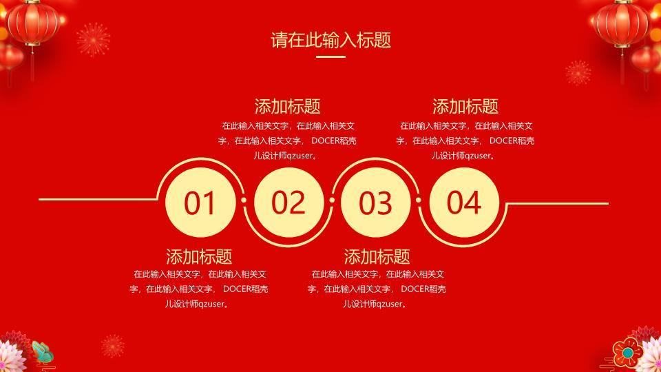 喜迎方回新年展望通用PPT模板4