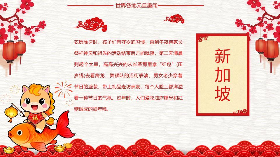 3D舞狮财神金马贺岁班会PPT6