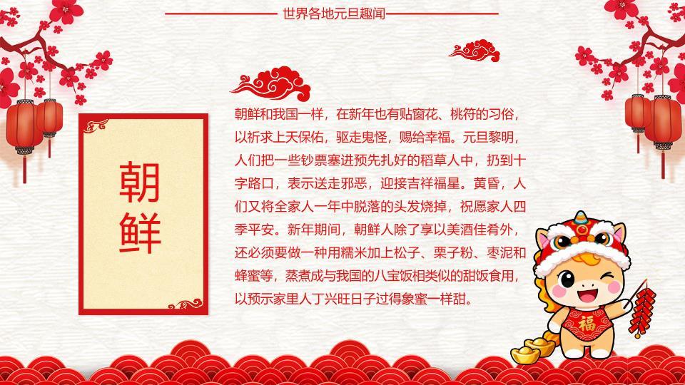 3D舞狮财神金马贺岁班会PPT7