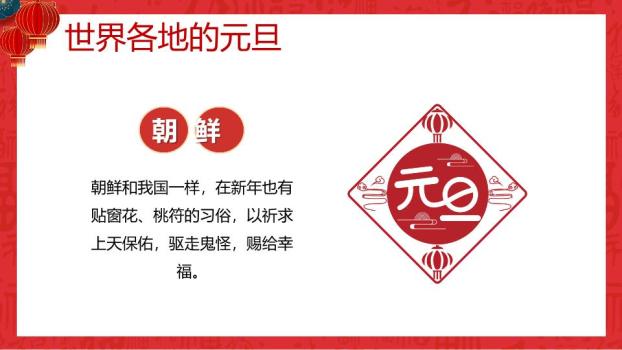 春联元素创意英文元旦演讲PPT7