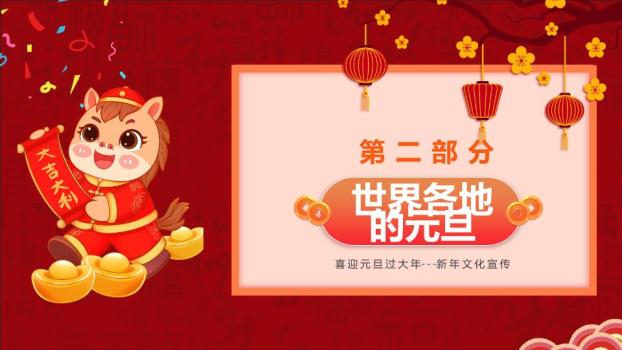 元旦过大年新年文化宣传PPT4