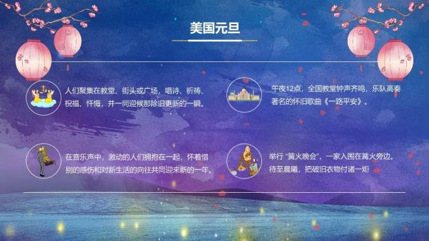 趣味MEW YEAR元旦快乐PPT模板3