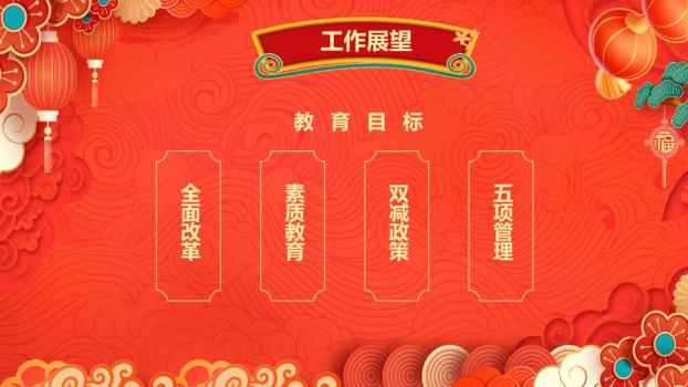 中英文创意混搭学校元旦晚会PPT3