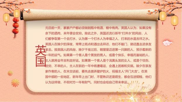 小马拉车宫殿灯笼元旦游园会PPT模板2