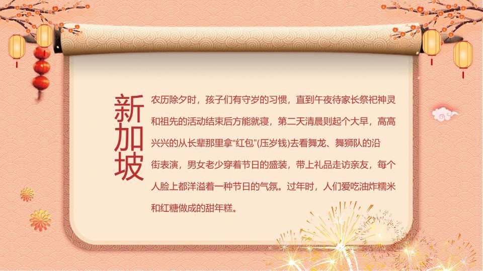 小马拉车宫殿灯笼元旦游园会PPT模板6