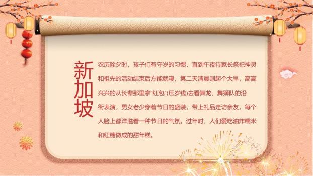 小马拉车宫殿灯笼元旦游园会PPT模板6