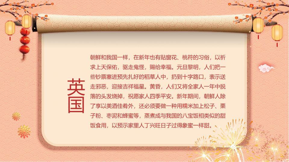 小马拉车宫殿灯笼元旦游园会PPT模板7